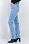 Women Straight Fit Washed Stretchable Denim Jeans, Blue - 2