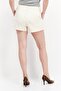 Women Regular Fit Plain Basic Shorts, Cream - 2