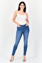Women Skinny Fit Solid Washed Stretchable Jeans, Blue - 2