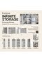 Infinity 2 Door Wardrobe with Shelves - Dark Walnut L100xW59xH230cm - 4
