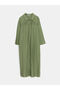 Nevavm Shirt Collar Linen Look Dress with a Difference - 5