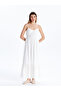 Nevavm V-Neck Floral Embroidered Rope Strap Dress with a Difference