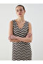 Esvab • Modern & Distinctive V-Fitted Striped Knitwear Dress - 7