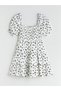 Women's Boat Neck Floral Dress - 5