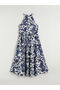 Nevavm Halter Neck Floral Dress with a Difference - 5