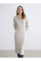 Özmarka New Season Stand Collar Knitwear Dress