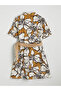 Esvab • Modern & Distinctive Floral Linen Blend Shirt Dress - 7