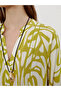 Original Collar Patterned Shirt Dress - 3