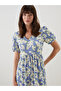 Nevavm V-Neck Floral Dress with a Difference - 3