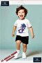 Children's Unisex “Sonic Kosan Painted“ Special Printed Crew Neck T-Shirt - Shorts Set - 2