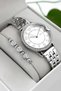 Stone Detailed Case, Steel Cord Steel Case Women Wrist Watch, Silver Zmfer200 - 4