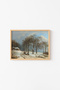 منظر طبيعي للشتاء - إطار خشبي منقوش