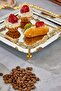 Grape Series Metal Presentation Promise Engagement Tray, Silver Tray Gold Accessory - 8