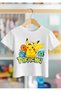 Pi̇kachu All Characters Kids T-Shirt White Unisex