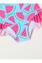 Watermelon Patterned Girl's Swimsuit - 4