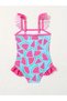 Watermelon Patterned Girl's Swimsuit - 2