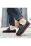 Kn008 Men's Daily Lace-Up Linen Classic Shoes Ktt - Black - 3