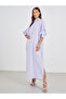 Striped Spread Collar Long Sleeve Maxi Dress - 4