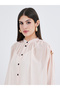 Floral Printed Balloon Sleeves Shirt Midi Dress - 4