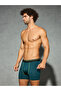 Green Solid 4-Way Stretch Trunks