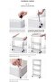 4-Tier Multipurpose Cart Rolling Storage Shelves Kitchen Bathroom Organizer Rack Easy Installation W - 7
