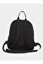 Black Plain Backpack with Zip Closure - 2