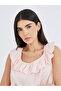 Textured Cotton Ruffle Neck Top and Pyjama Set - 4