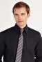 Men's Regular Fit White Non-Iron 100% Cotton Eco-Friendly Ecotex Certified Black Shirt - 2