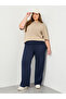 Plus Navy Blue Scuba Joggers with Wide Waistband