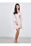 Pack of 2 - Satin Jacquard Bow Front Slip Dress and Robe