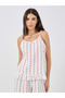 Linear Floral Cotton Gauze Ruffle Hem Cami and Pyjama Set - 2
