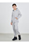 Grey Full Zip Hoodie with Pockets - 3