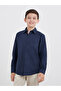 Boys Navy Blue Long Sleeves Shirt with Pocket - 3