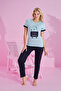 WOMEN'S SHORT SLEEVE VISCOSE PAJAMA SET