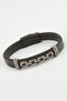 Sptrns Chain Quality Magnetized Artificial (122924) Leather Bracelet-Black