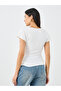 Short Sleeve V Neck Knit Wrap Top - 5