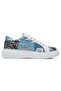 Women's Vegan Leather White Sneakers - Galata Cat Design - 4