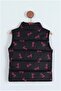 Black Color Written Inside Lining Zipper Girls Children's down Vest - 3