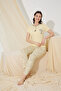 WOMEN'S VISCOSE SHORT SLEEVE PAJAMA SET - 2
