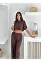Summer Suit - Bottom Top Women's Textured Fabric - Baggy Pants + Relaxed Top - 5