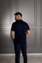 Premium Polo Neck Regular Fit (Classic Fit) 100% Mercerized Cotton Navy Blue T-Shirt - 8