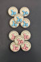 Round Mother Child Bicycle Figured Wooden Newborn Magnet - 20 Pieces - 6