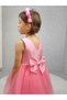 Girl's Evening Dress Island, Pink Waist Pearl, Tutu Dress - 3