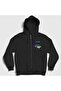 Unisex Black Ukraine Map Flag Ukraine Map Flag Zipper Hooded Sweatshirt 563447Tt