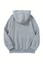 Unisex Gray Children's Hooded Sweatshirt – Rainbow Printed, Thick Fabric with Hood - 2
