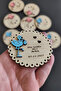 Wooden Newborn Magnet with Round Stork Figure - 20 Pieces - 6