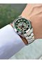 Automatic Silver-Green Color 10 Atm Waterproof Steel Cord Steel Case Men Wristwatch 1132.370 - 3