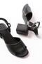 K-13 Black Daily Heeled Women's Sandals - 4