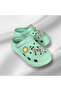 Women's Mint Green Stone High Sole Slippers Sandals - 3