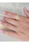 Gourmet Chain Model Zircon Stone Adjustable Gold Gold Color Ring - 2
